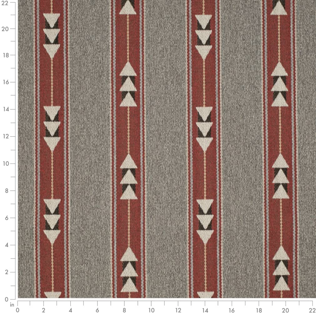 D4138 Abstract & Geometric,Global,Southwestern,Stripe Caliente Red & Burgundy Charlotte Fabrics