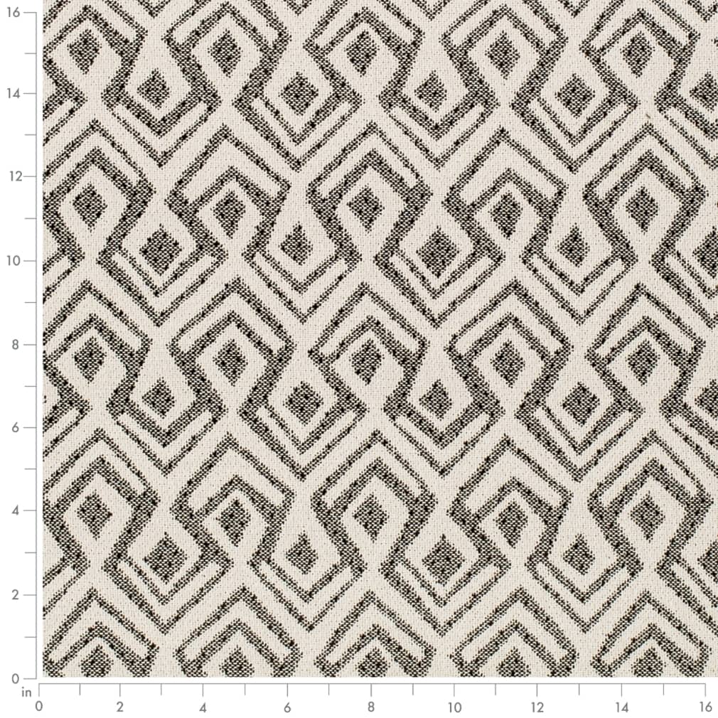 D4141 Abstract & Geometric,Global Ebony Black Charlotte Fabrics