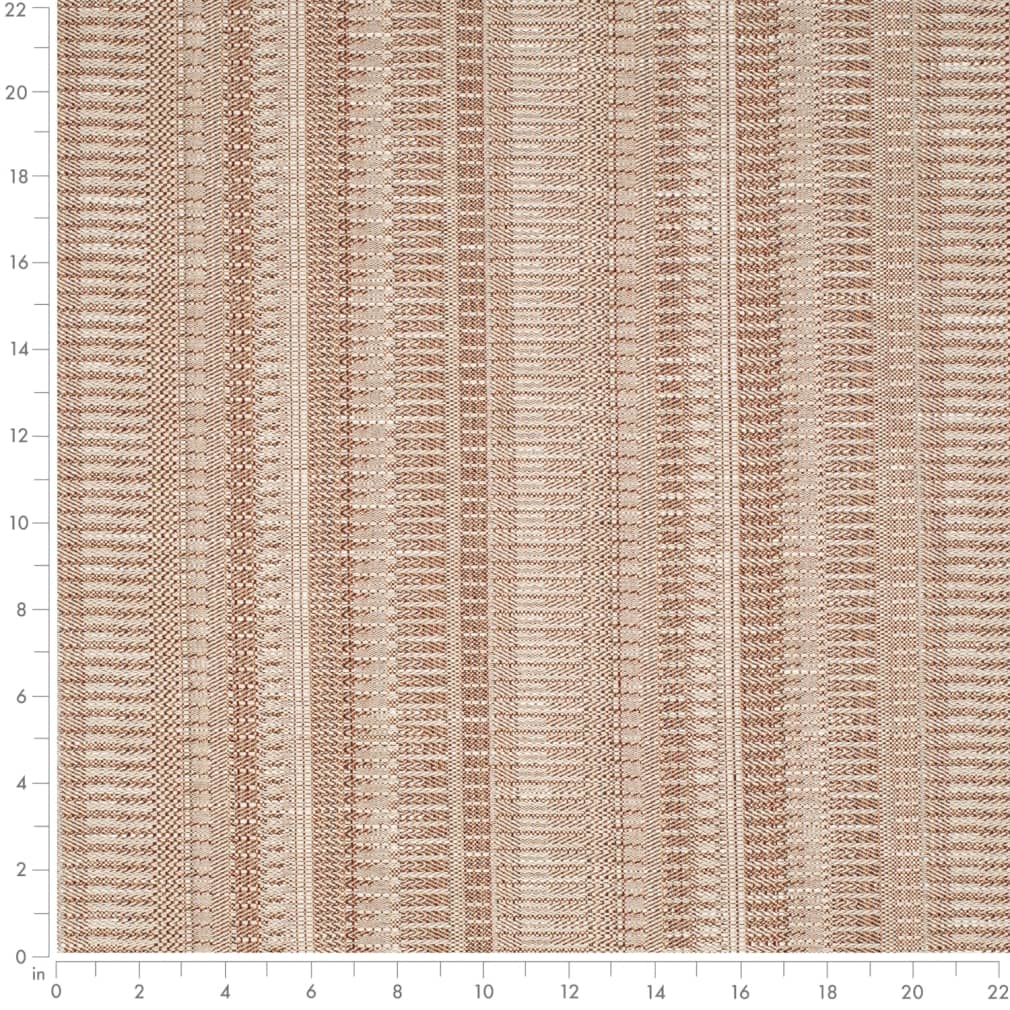 D4145 Global,Stripe Chili Orange & Rust Charlotte Fabrics