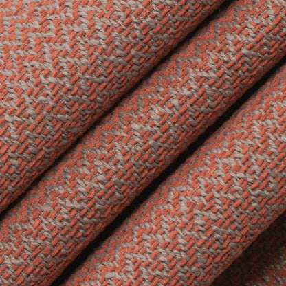 D4176 Herringbone & Chevron,Plain & Solid,Small Scale Brick Orange & Rust Charlotte Fabrics