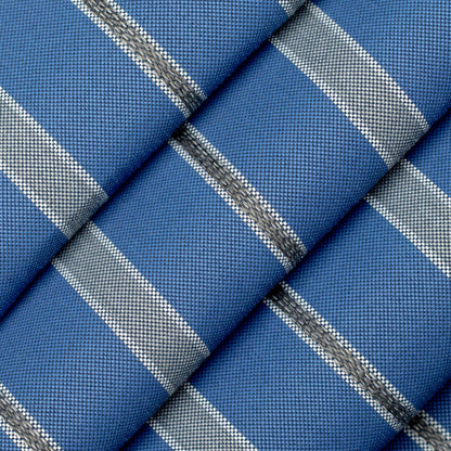 D4302 Stripe Cobalt Blue Charlotte Fabrics
