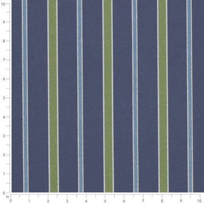 D4305 Stripe Royal Blue,Green Charlotte Fabrics