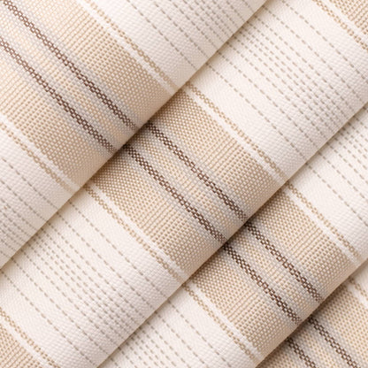 D4307 Stripe Fawn Beige & Taupe,Brown Charlotte Fabrics