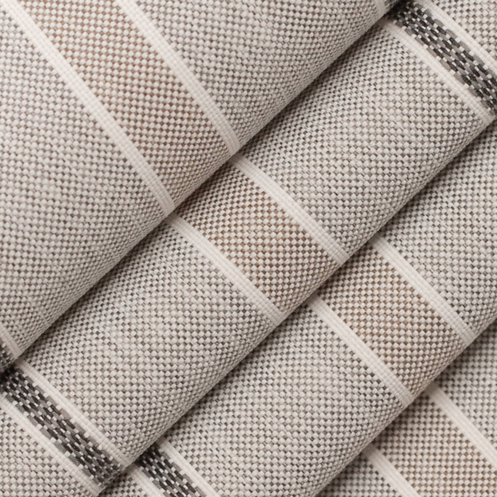 D4308 Stripe Pebble Grey & Silver Charlotte Fabrics