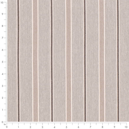D4308 Stripe Pebble Grey & Silver Charlotte Fabrics