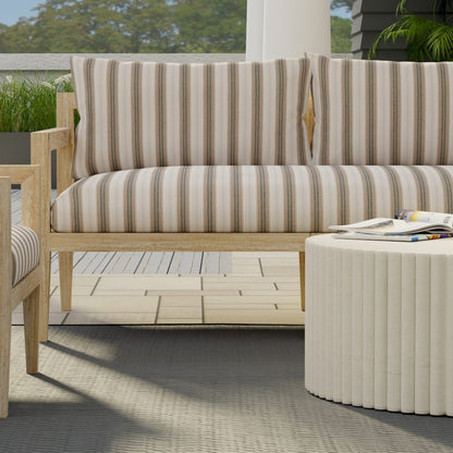 D4309 Stripe Cocoa Brown Charlotte Fabrics