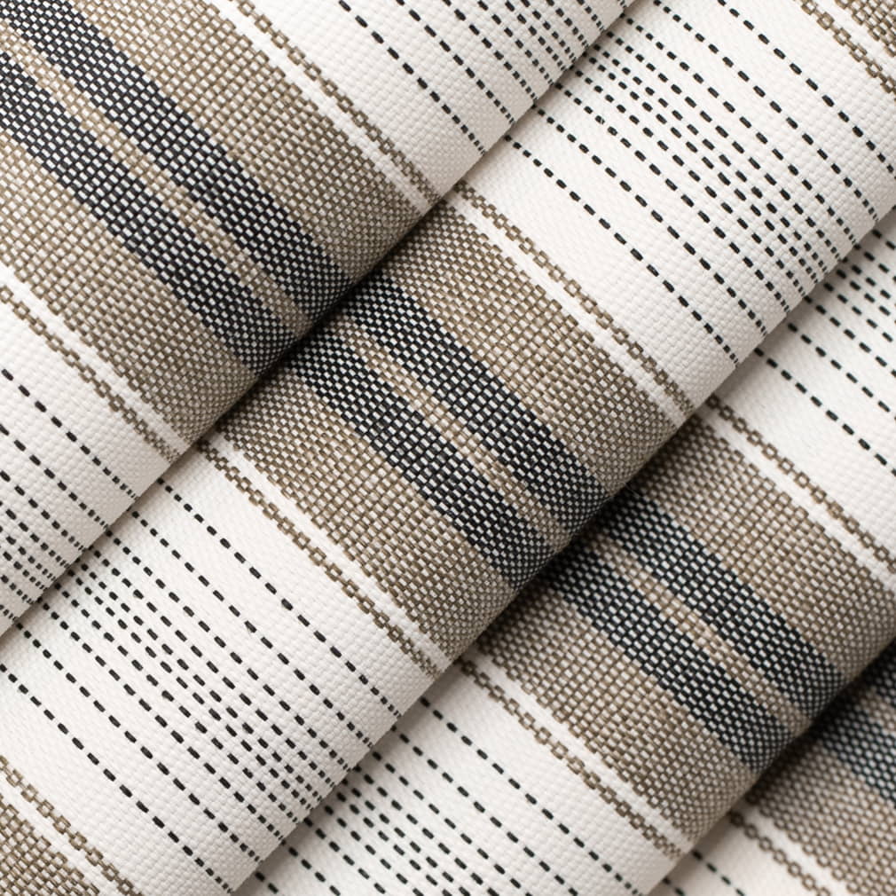 D4309 Stripe Cocoa Brown Charlotte Fabrics
