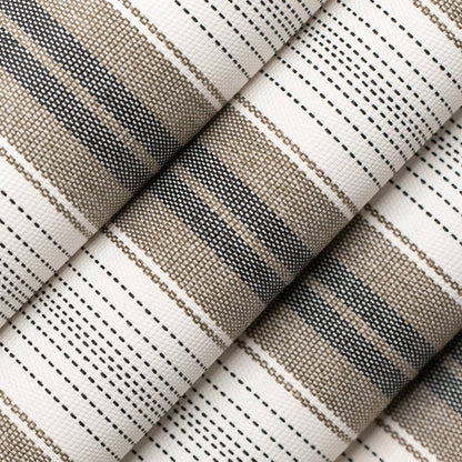 D4309 Stripe Cocoa Brown Charlotte Fabrics
