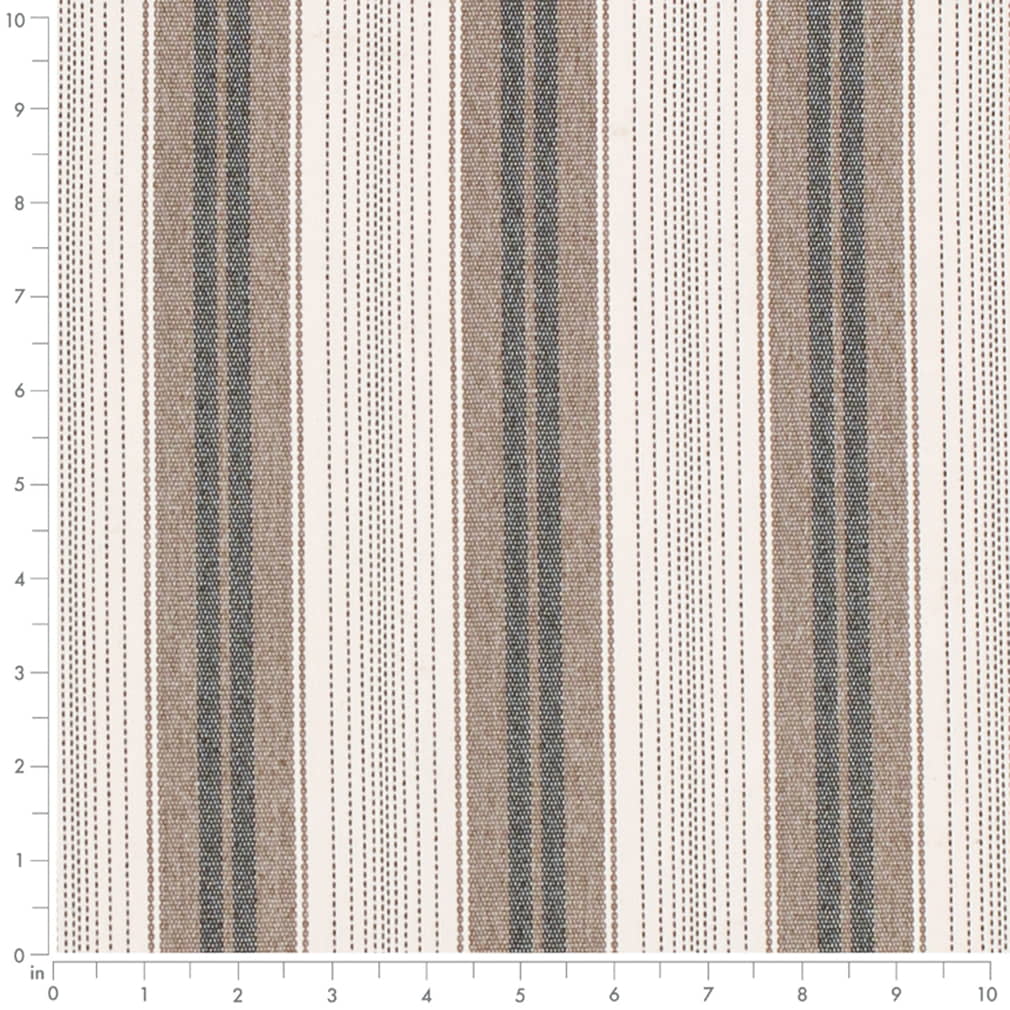 D4309 Stripe Cocoa Brown Charlotte Fabrics
