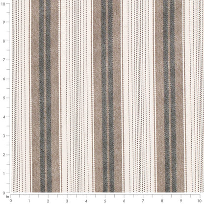 D4309 Stripe Cocoa Brown Charlotte Fabrics
