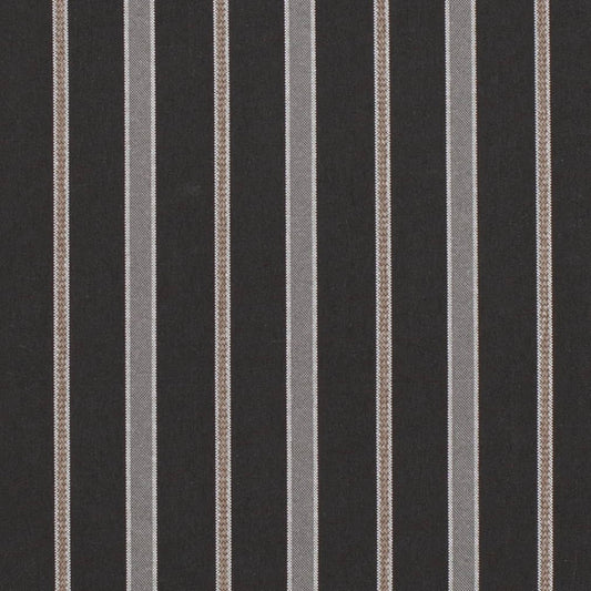 D4310 Stripe Charcoal Black Charlotte Fabrics