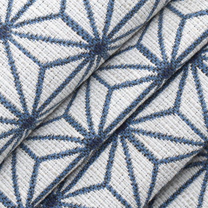 D4313 Abstract & Geometric Marine Blue Charlotte Fabrics