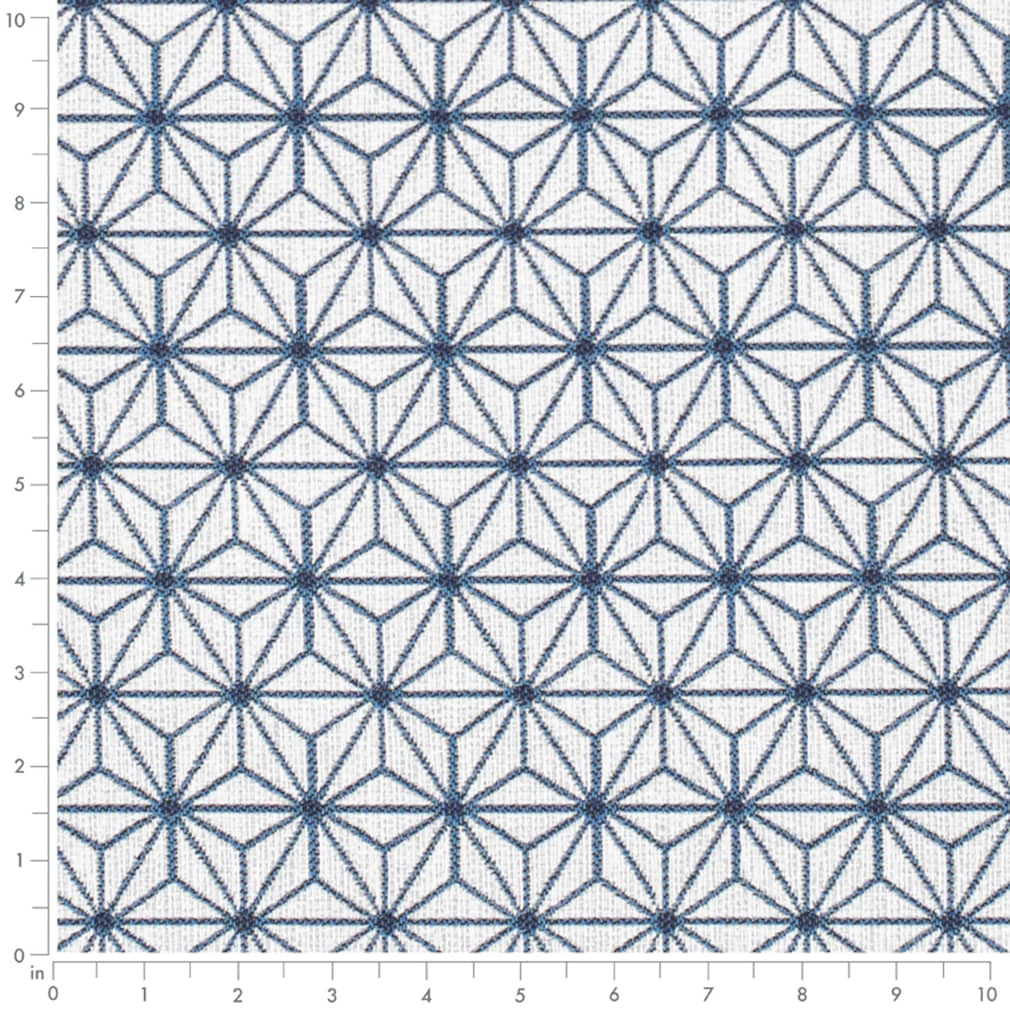 D4313 Abstract & Geometric Marine Blue Charlotte Fabrics