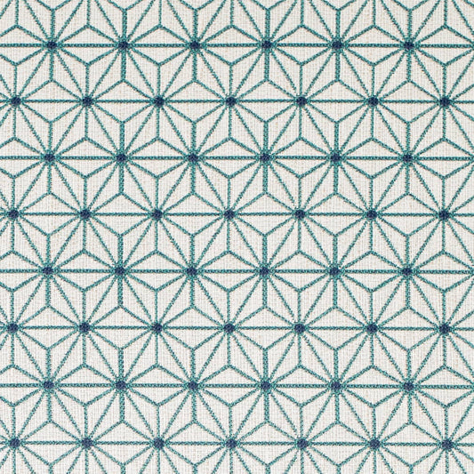 D4314 Abstract & Geometric Aqua & Teal Charlotte Fabrics Woven Patterns