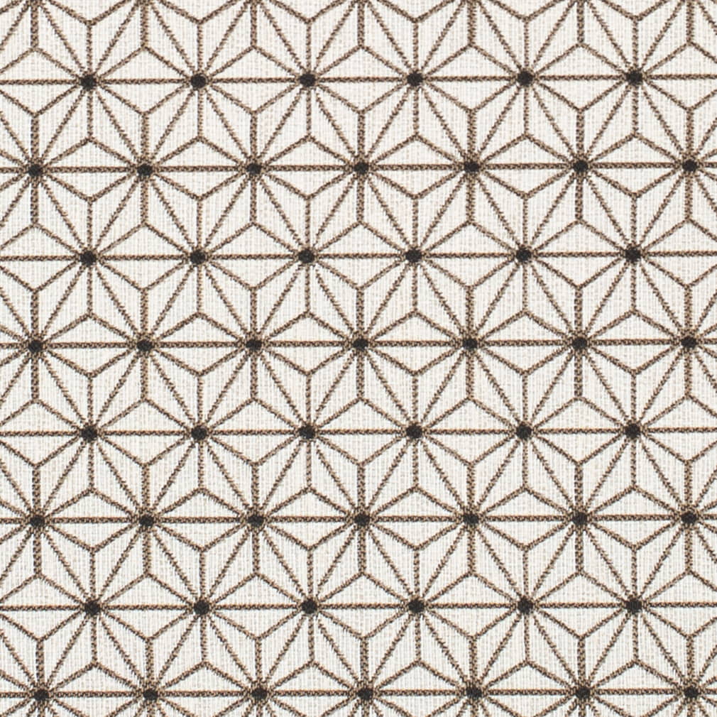 D4317 Abstract & Geometric Saddle Brown Charlotte Fabrics