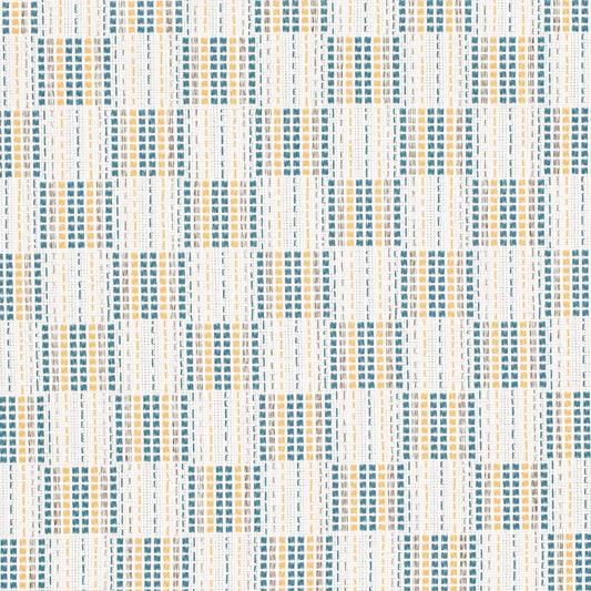 D4319 Abstract & Geometric Blue,Gold & Yellow Charlotte Fabrics Woven Patterns