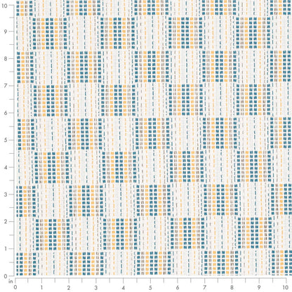 D4319 Abstract & Geometric Maize Blue,Gold & Yellow Charlotte Fabrics