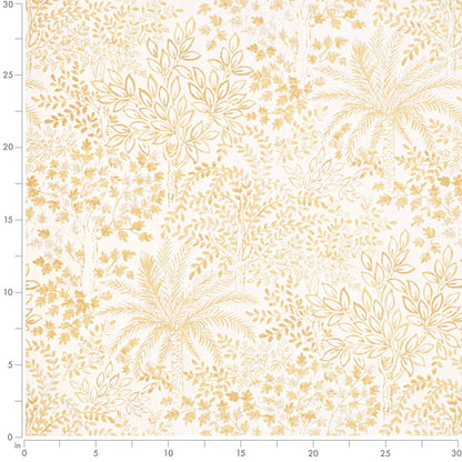 D4321 Leaves,Tropical & Botanical Sunshine Gold & Yellow Charlotte Fabrics