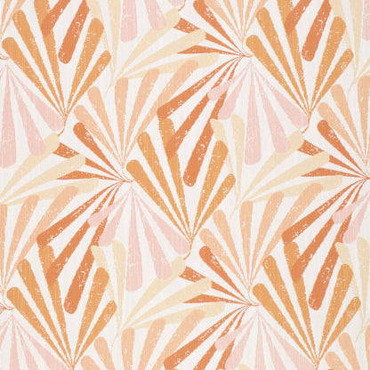 D4322 Abstract & Geometric Sunflower Coral & Peach,Orange & Rust Charlotte Fabrics