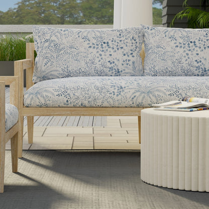 D4323 Leaves,Tropical & Botanical Cadet Blue Charlotte Fabrics