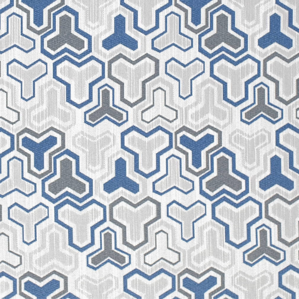 D4325 Abstract & Geometric Azure Blue Charlotte Fabrics