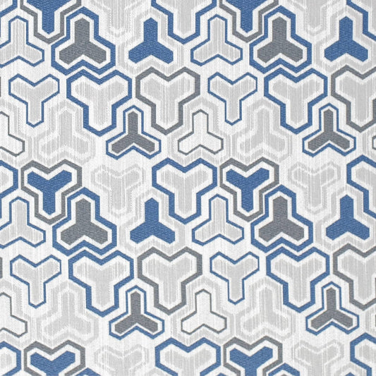D4325 Abstract & Geometric Blue Charlotte Fabrics Woven Patterns