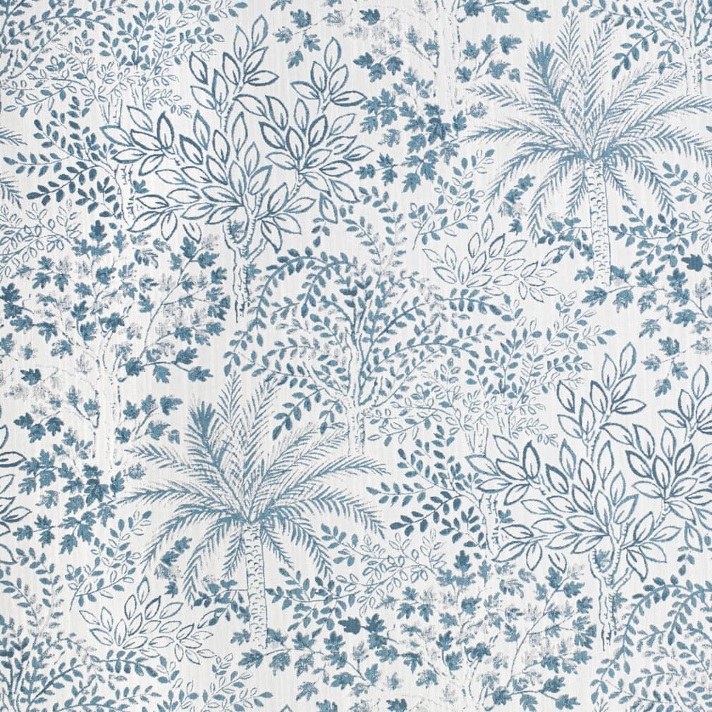 D4326 Leaves,Tropical & Botanical Aqua & Teal Charlotte Fabrics Woven Patterns