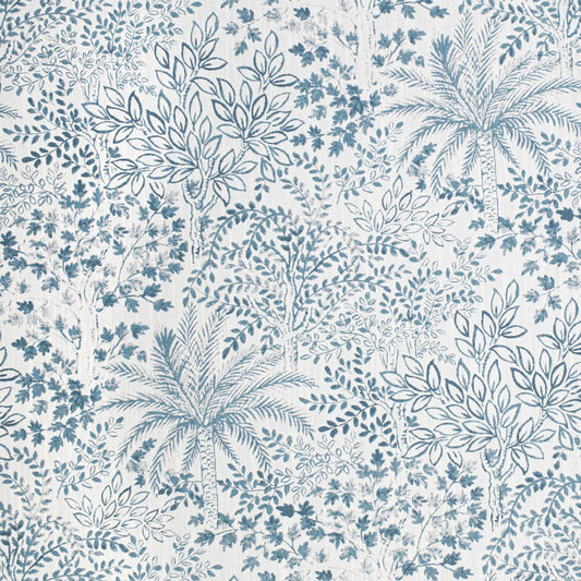 D4326 Leaves,Tropical & Botanical Aqua & Teal Charlotte Fabrics Woven Patterns