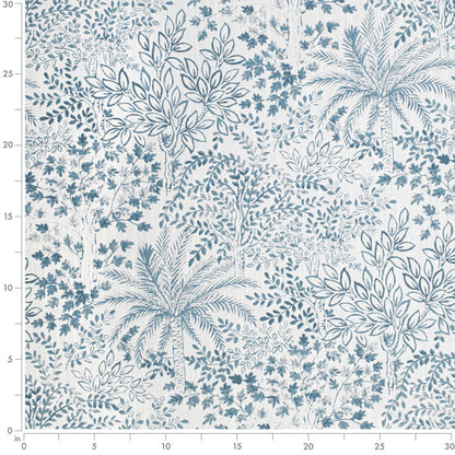 D4326 Leaves,Tropical & Botanical Ocean Aqua & Teal Charlotte Fabrics