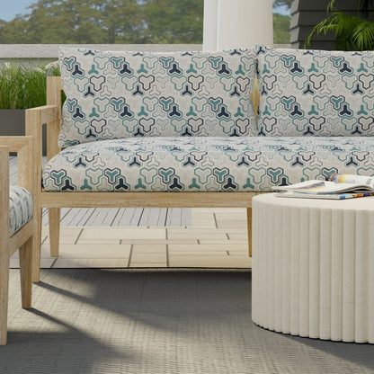 D4329 Abstract & Geometric Teal Aqua & Teal Charlotte Fabrics