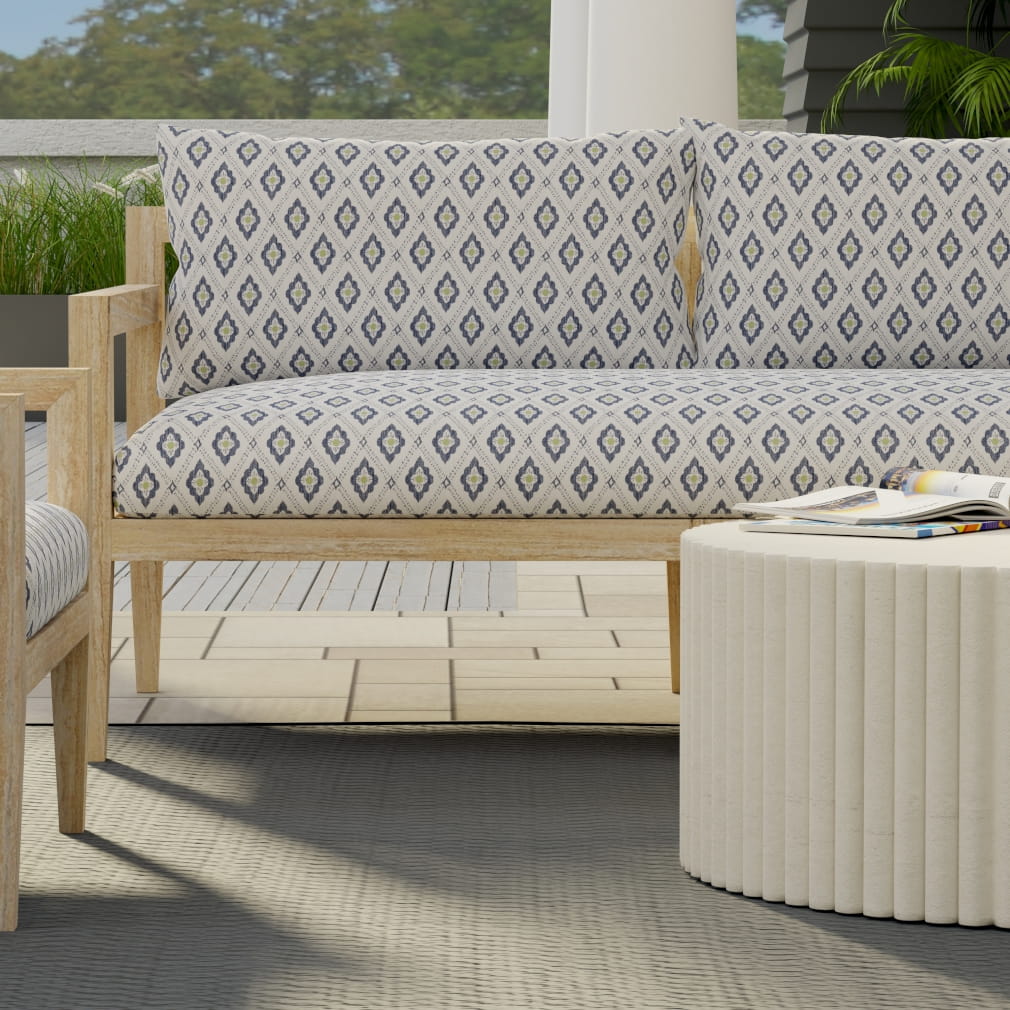 D4330 Abstract & Geometric,Diamonds Sapphire Blue Charlotte Fabrics