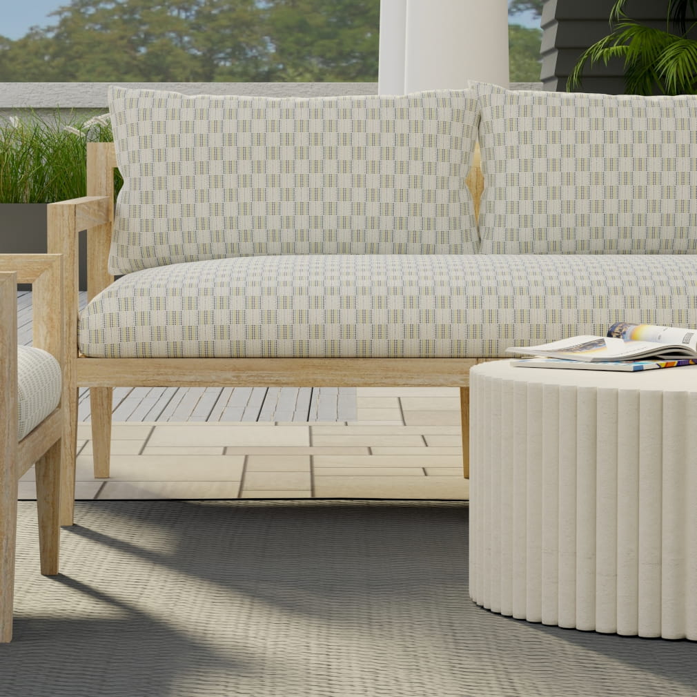 D4331 Abstract & Geometric Citron Blue,Green Charlotte Fabrics