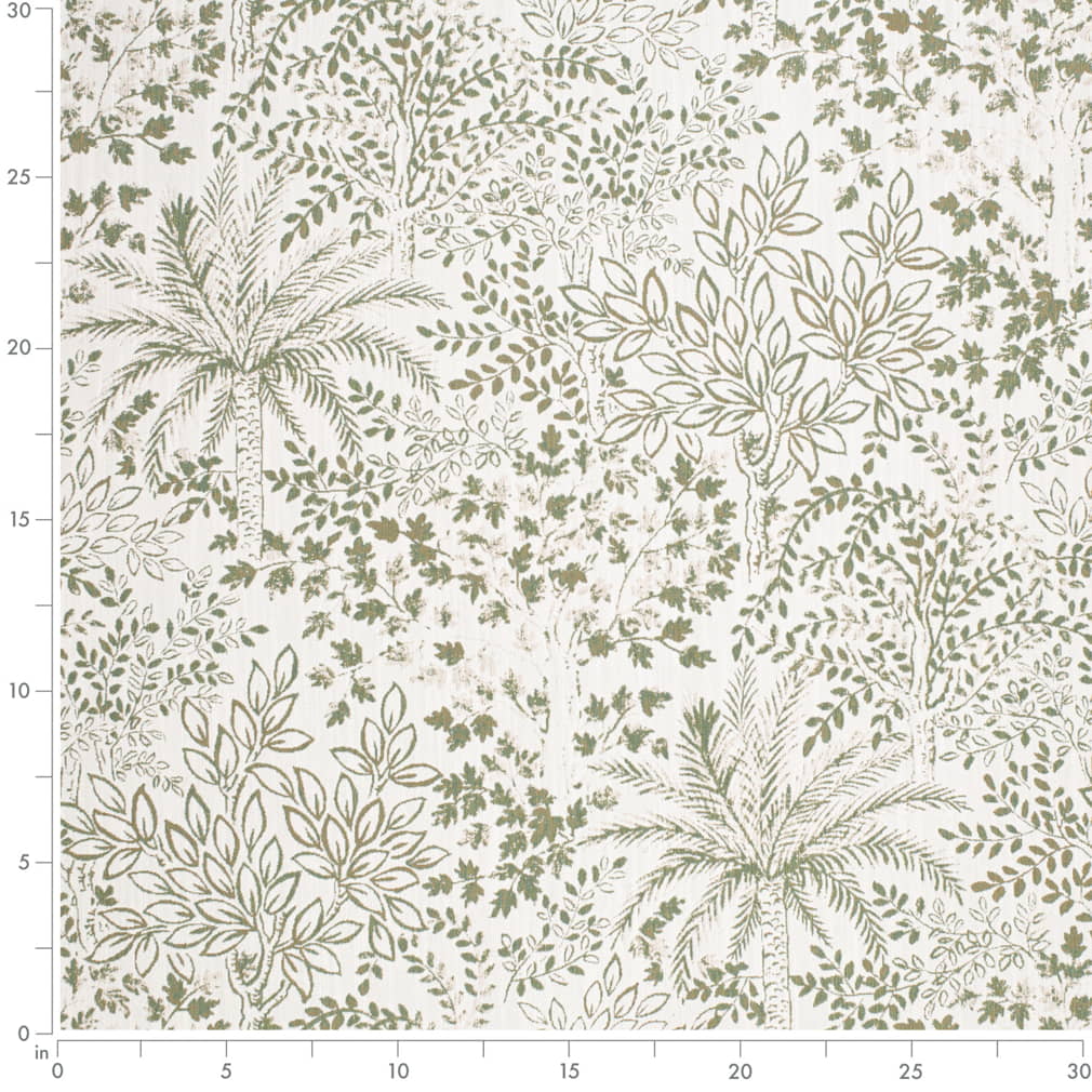 D4332 Leaves,Tropical & Botanical Palm Green Charlotte Fabrics