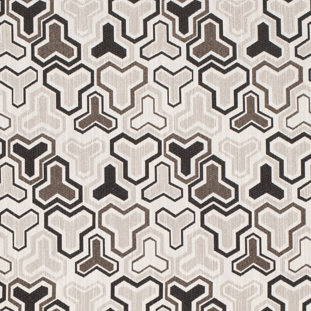 D4343 Abstract & Geometric Black,Brown Charlotte Fabrics Woven Patterns