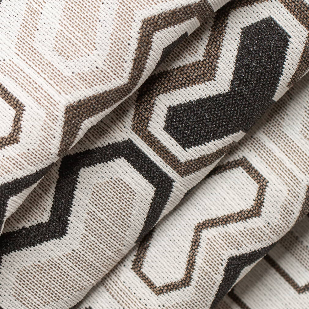 D4343 Abstract & Geometric Raven Black,Brown Charlotte Fabrics