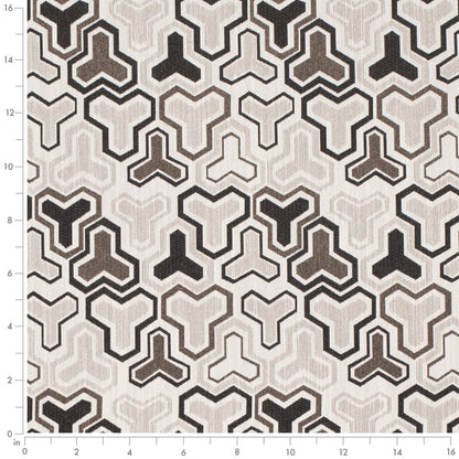 D4343 Abstract & Geometric Raven Black,Brown Charlotte Fabrics