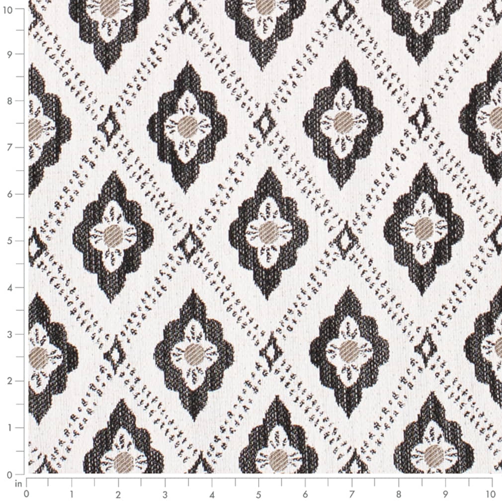 D4345 Abstract & Geometric,Diamonds Shadow Black Charlotte Fabrics