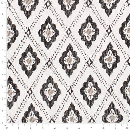 D4345 Abstract & Geometric,Diamonds Shadow Black Charlotte Fabrics