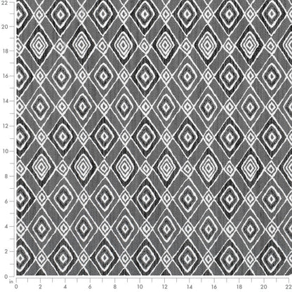D4346 Abstract & Geometric,Diamonds Onyx Black Charlotte Fabrics