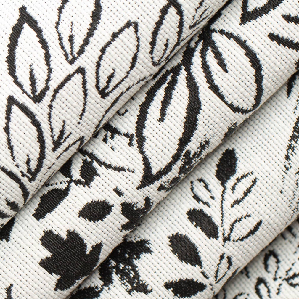 D4347 Leaves,Tropical & Botanical Midnight Black Charlotte Fabrics