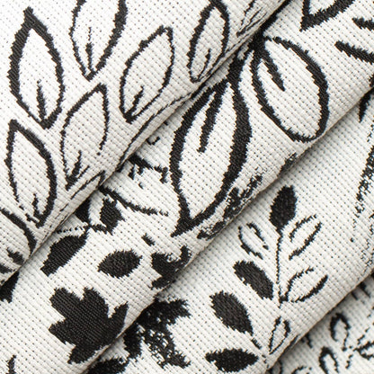D4347 Leaves,Tropical & Botanical Midnight Black Charlotte Fabrics