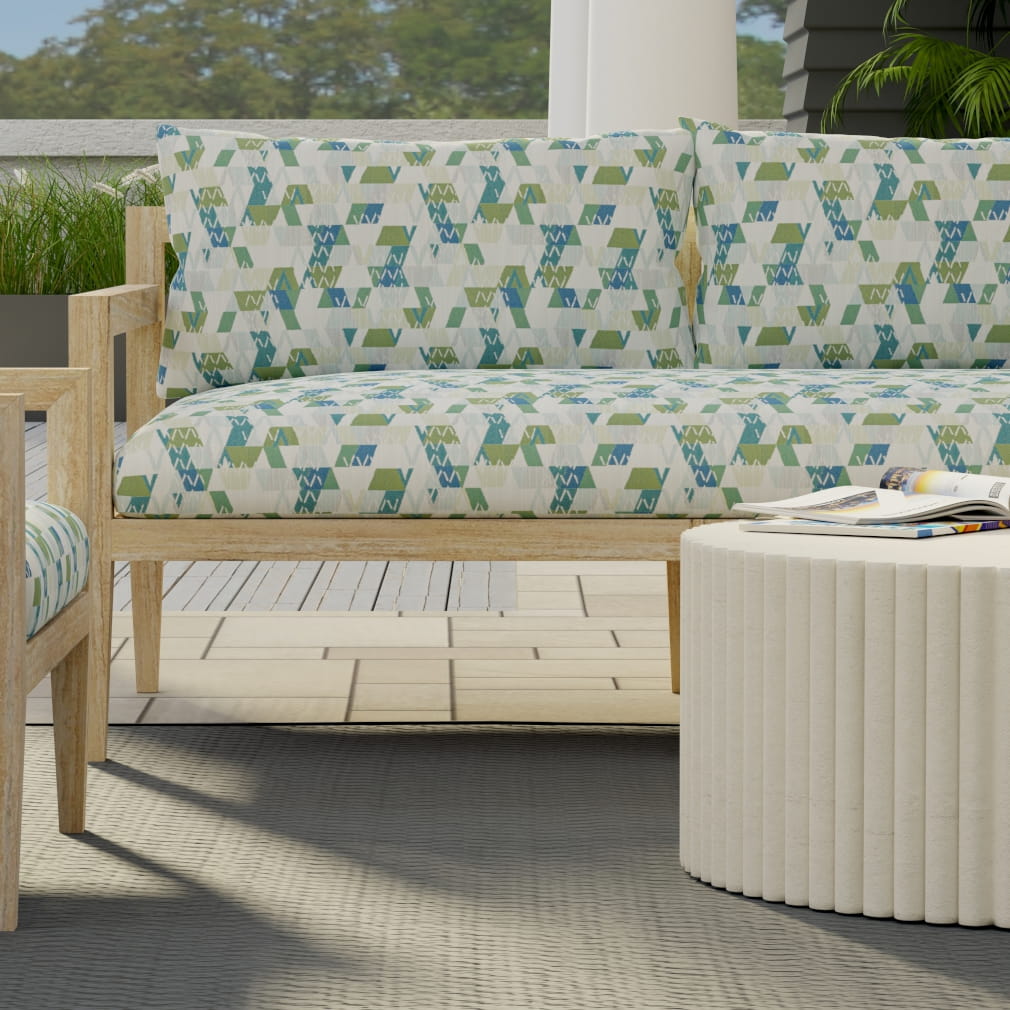 D4350 Abstract & Geometric Moss Green Charlotte Fabrics