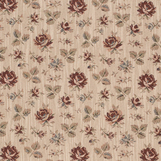 D4361 Floral Red & Burgundy Charlotte Fabrics Tapestry,Woven Patterns