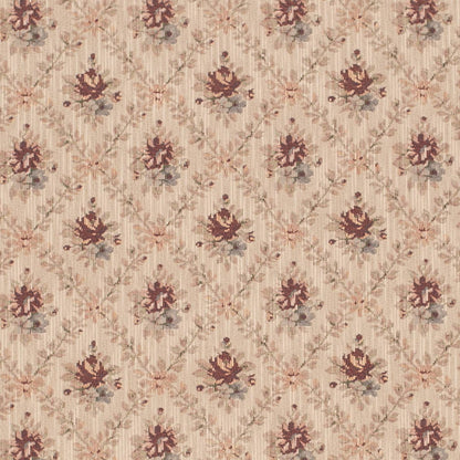 D4362 Abstract & Geometric,Diamonds,Floral Primrose Red & Burgundy Charlotte Fabrics