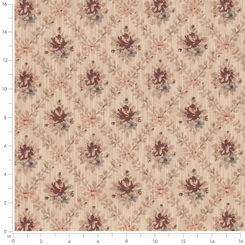 D4362 Abstract & Geometric,Diamonds,Floral Primrose Red & Burgundy Charlotte Fabrics