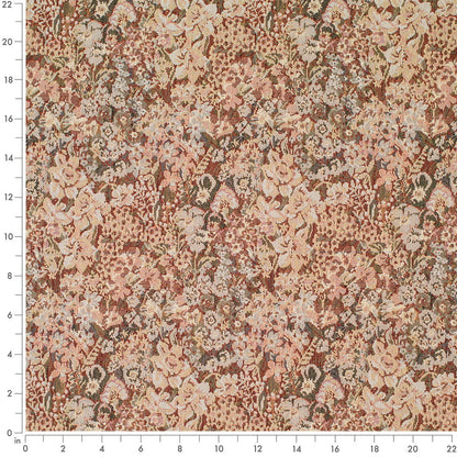 D4364 Floral Rosewood Orange & Rust,Red & Burgundy Charlotte Fabrics