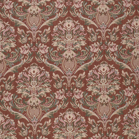 D4366 Damask Chili Orange & Rust,Red & Burgundy Charlotte Fabrics