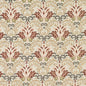 D4367 Abstract & Geometric,Damask Tomato Red & Burgundy Charlotte Fabrics