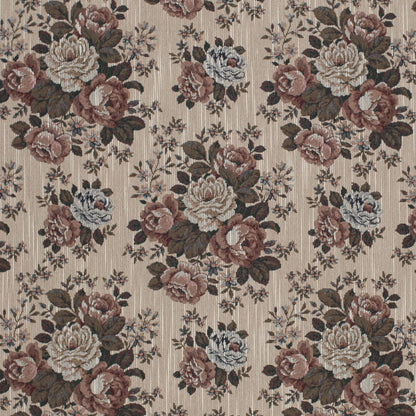 D4378 Floral Antique Red & Burgundy Charlotte Fabrics