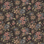 D4380 Floral Black,Blue,Coral & Peach Charlotte Fabrics Tapestry,Woven Patterns